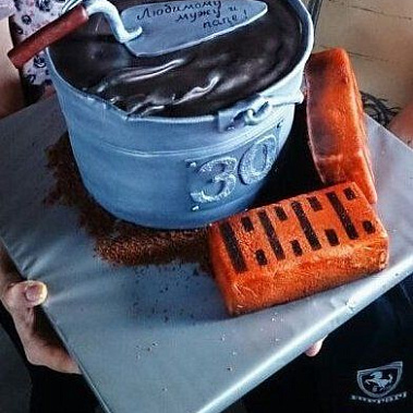 Торт поздравление строителя купить - новосибирск.сладкоежкин.рф
